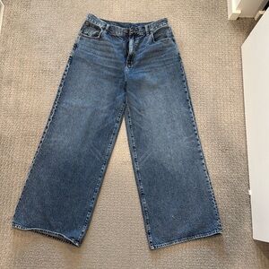 Madewell Jeans Size 31 Super Wide-Leg  Baggy 100% Cotton Women High-Rise